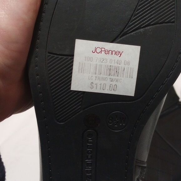 Black Liz Claiborne Knee High Boots 8.5 Wide Calf NWT - Picture 7 of 13